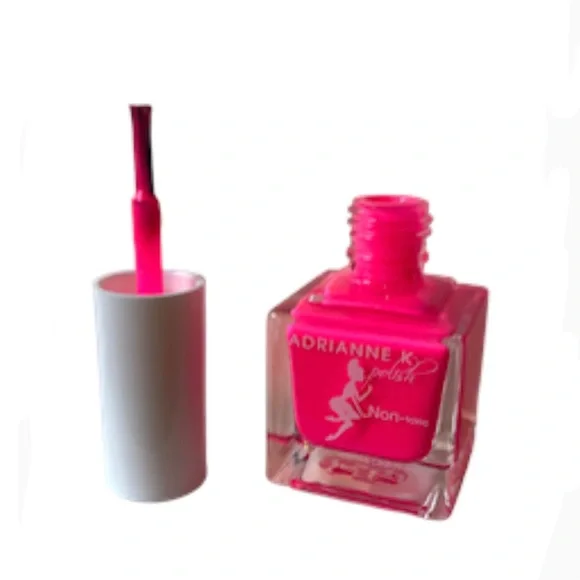 ADRIANNE K NONTOXIC Neon Nail Polish, Pink Miami Fast Drying. Safe 4 T… - Picture 5 of 8